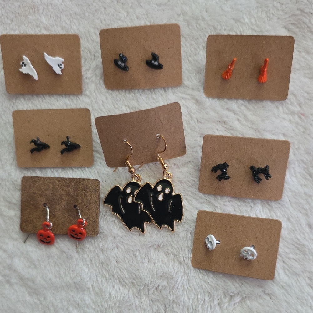 Halloween Themed Earring Set Of 8